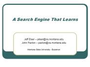 A Search Engine That Learns