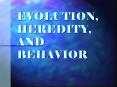 EVOLUTION, HEREDITY, AND BEHAVIOR PowerPoint PPT Presentation