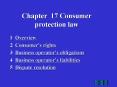 Chapter 17 Consumer protection law PowerPoint PPT Presentation