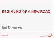 BEGINNING OF A NEW ROAD