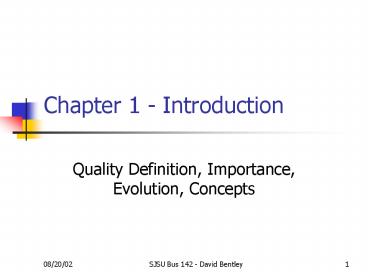 Chapter 1 Introduction