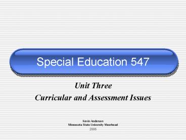 Special Education 547