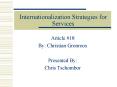 Internationalization Strategies for Services PowerPoint PPT Presentation