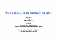 Systems Engineering and the Security Imperative