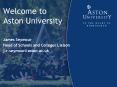 Welcome to Aston University PowerPoint PPT Presentation