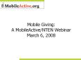 Mobile Giving: PowerPoint PPT Presentation