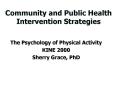Community and Public Health Intervention Strategies PowerPoint PPT Presentation