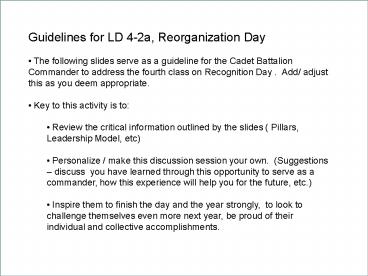 The Citadel Experience