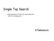 Single Top Search