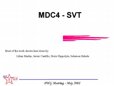 MDC4 SVT