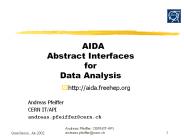 AIDA Abstract Interfaces for Data Analysis
