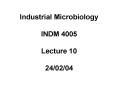 Industrial Microbiology PowerPoint PPT Presentation