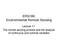 ERS186: Environmental Remote Sensing PowerPoint PPT Presentation