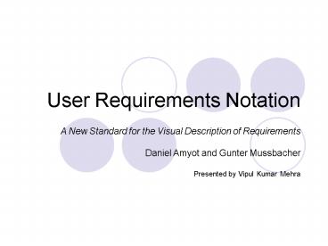 User Requirements Notation