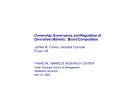 Ownership, Governance, and Regulation of Derivatives Markets: Board Composition James M. Falvey, Gen PowerPoint PPT Presentation