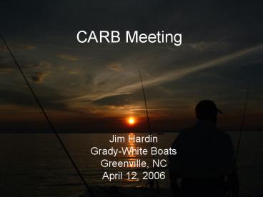 CARB Meeting
