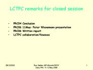 LCTPC remarks for closed session