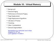 Module 10: Virtual Memory