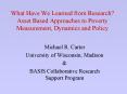 What Have We Learned from Research Asset Based Approaches to Poverty Measurement, Dynamics and Polic PowerPoint PPT Presentation
