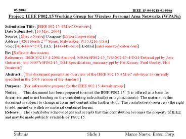 IEEE 802.15.4 MAC Overview