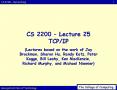 CS 2200 Lecture 25 TCPIP PowerPoint PPT Presentation