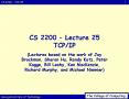 CS 2200 Lecture 25 TCPIP PowerPoint PPT Presentation
