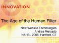 The Age of the Human Filter PowerPoint PPT Presentation