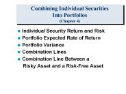 Combining Individual Securities Into Portfolios Chapter 4