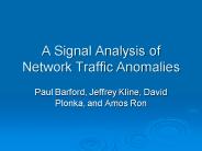 A Signal Analysis of Network Traffic Anomalies