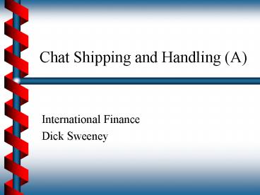 Chat Shipping and Handling A