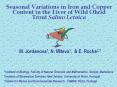 Seasonal Variations in Iron and Copper Content in the Liver of Wild Ohrid Trout Salmo Letnica PowerPoint PPT Presentation