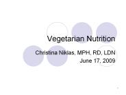 Vegetarian Nutrition