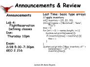 Announcements