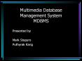 Multimedia Database Management System MDBMS PowerPoint PPT Presentation