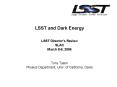 LSST and Dark Energy PowerPoint PPT Presentation