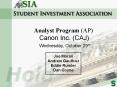 Analyst Program AP Canon Inc. CAJ PowerPoint PPT Presentation
