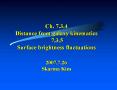 Ch. 7.3.4 Distance from galaxy kinematics 7.3.5 Surface brightness fluctuations 2007.7.26 Skarma Kim PowerPoint PPT Presentation