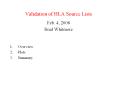 Validation of HLA Source Lists PowerPoint PPT Presentation