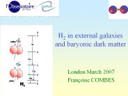 H2 in external galaxies and baryonic dark matter
