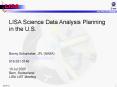 LISA Science Data Analysis Planning PowerPoint PPT Presentation