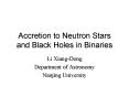 Accretion to Neutron Stars and Black Holes in Binaries PowerPoint PPT Presentation