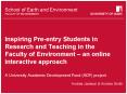 Inspiring Preentry Students in Research and Teaching in the Faculty of Environment an online interac PowerPoint PPT Presentation