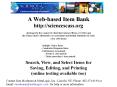 A Webbased Item Bank http:sciencescass.org PowerPoint PPT Presentation