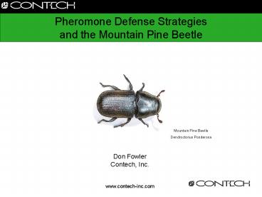 Pheromone Defense Strategies