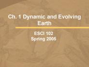 Ch. 1 Dynamic and Evolving Earth