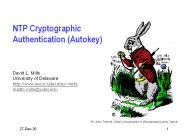 NTP Cryptographic Authentication (Autokey)