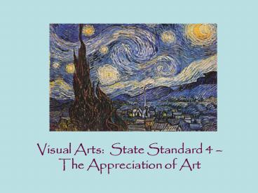 Visual Arts: State Standard 4 