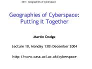 Geographies of Cyberspace: Putting It Together