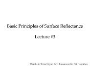 Basic Principles of Surface Reflectance