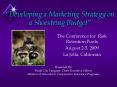 Developing a Marketing Strategy on a Shoestring Budget PowerPoint PPT Presentation